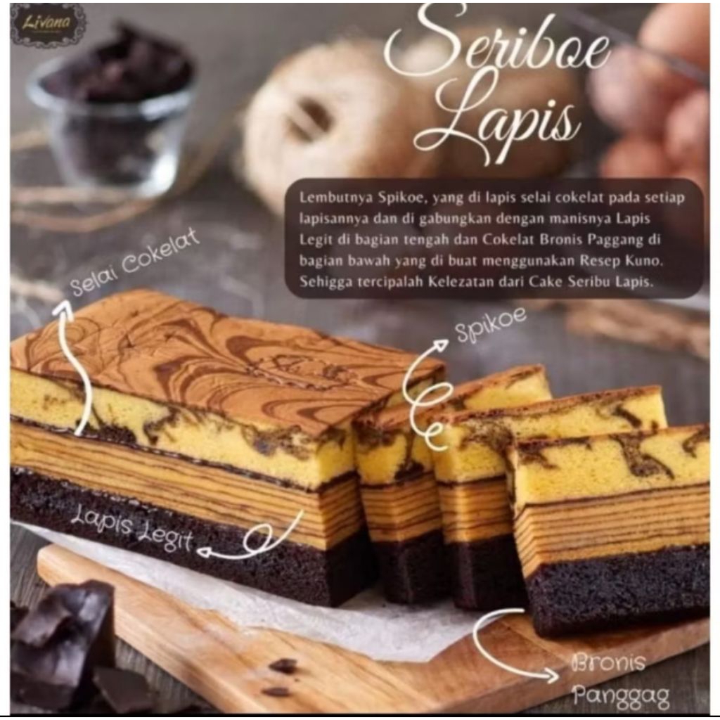 

Spikoe spiku cake seribu lapis livana / spiku lapis surabaya free pavking dos