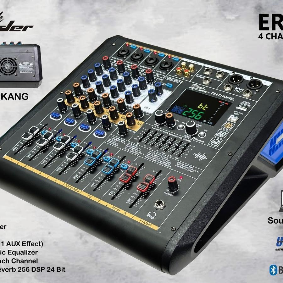 Power Mixer BlackSpider ER-4 4Channel / Mixer 4 ch Black spider ER4