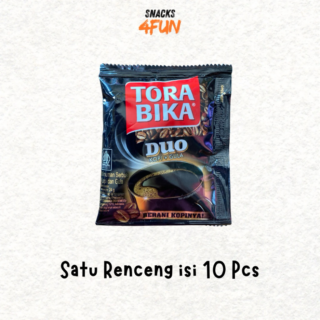 

Kopi Torabika Duo kopi+gula satu renceng isi 10 pcs
