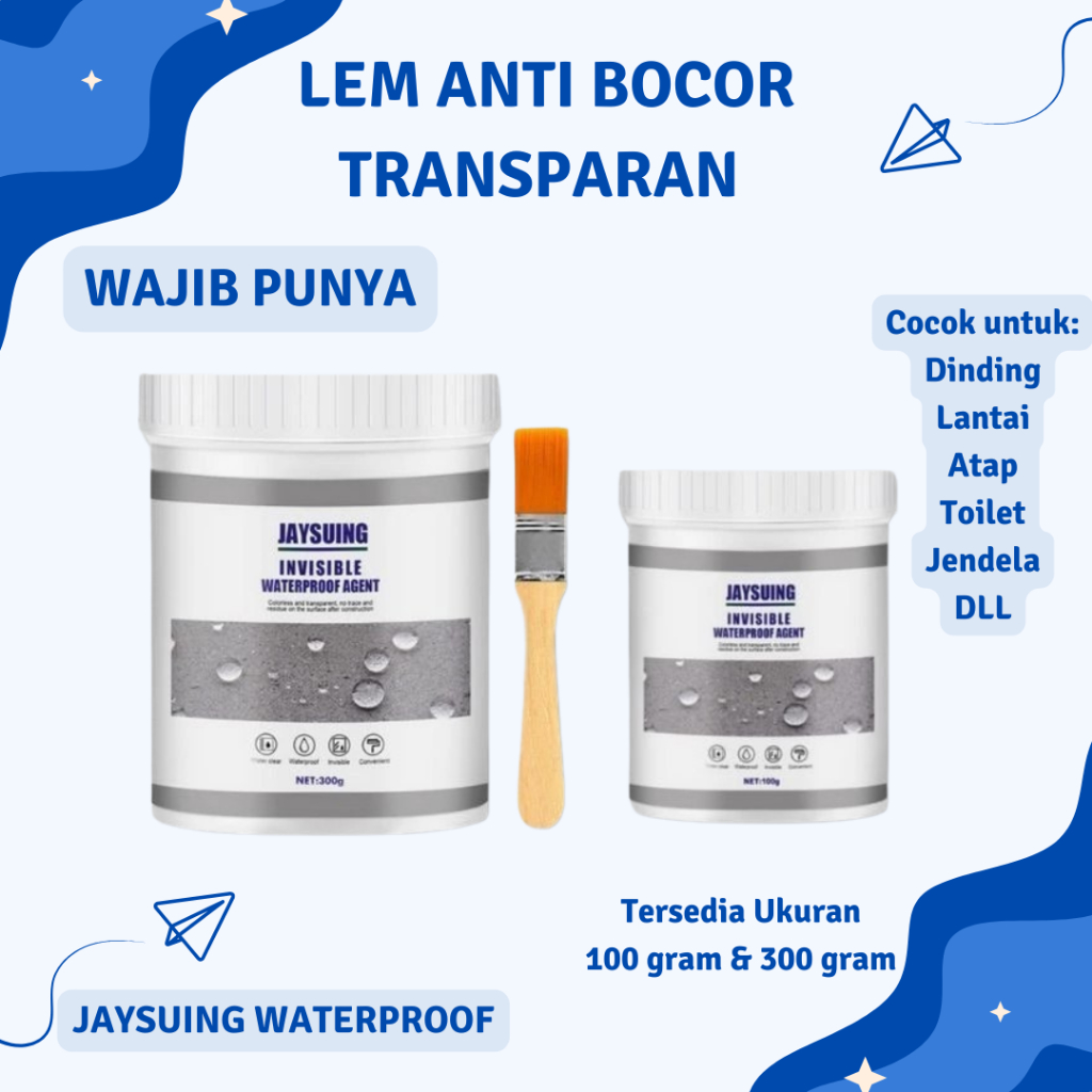 Jaysuing Lem Transparan /Lem Tembok Anti Bocor Atap Rumah Super Kuat Transparan Waterproof