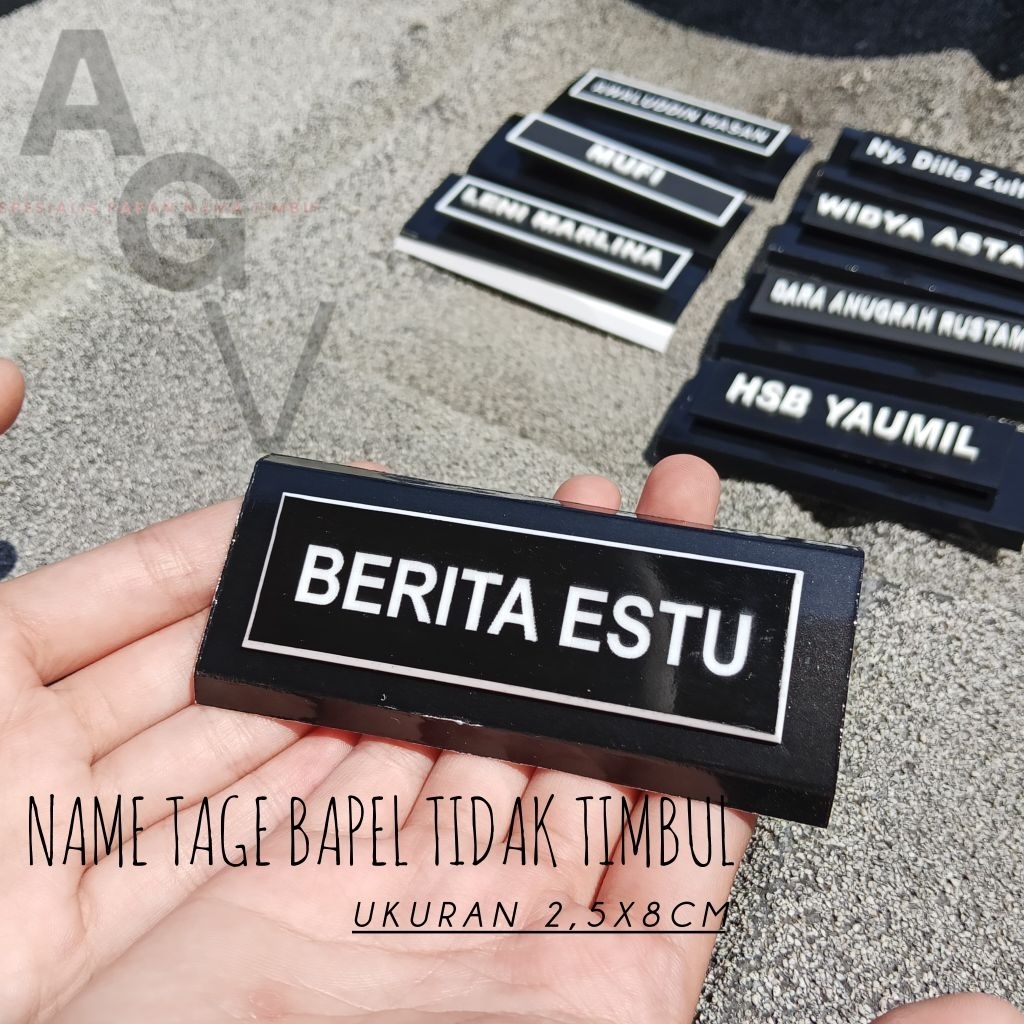 

Nametage akrilik BAPEL Lis putih Tidak timbul