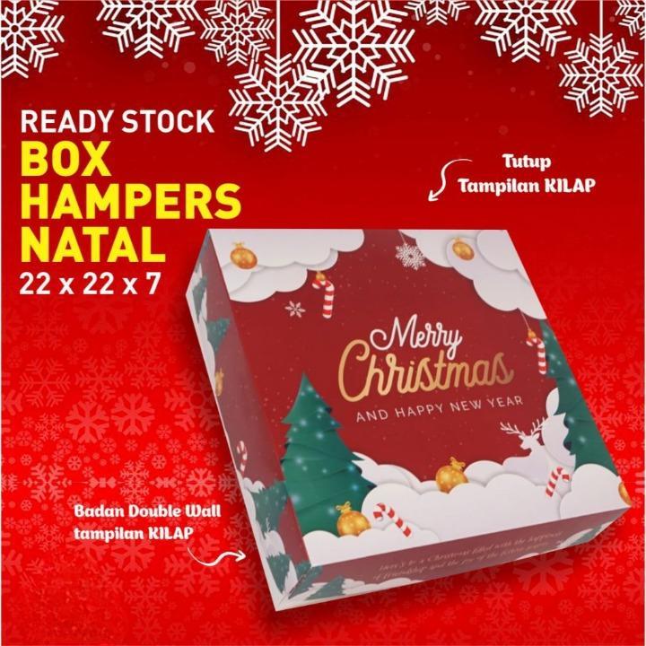 

Cake Box Kue Lapis Legit Natal Dus Roti Brownies Merry Christmas Ukuran 22x22x7 cm