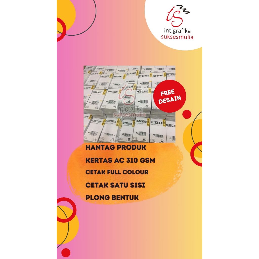 

Hantag custom tebal free desain label produk