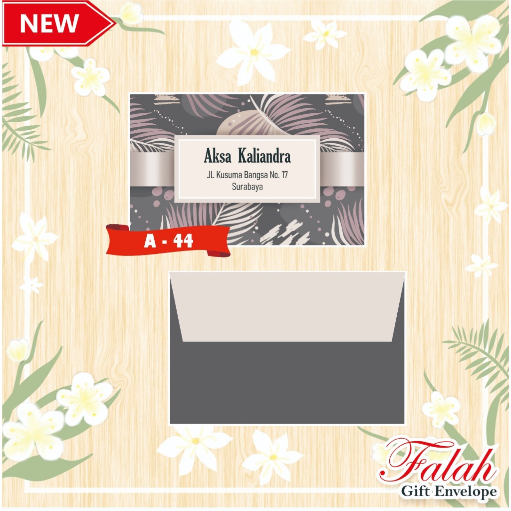 

Amplop Merk Falah A 44 Dengan Cetak Tulisan Atau Nama Sesuai Request