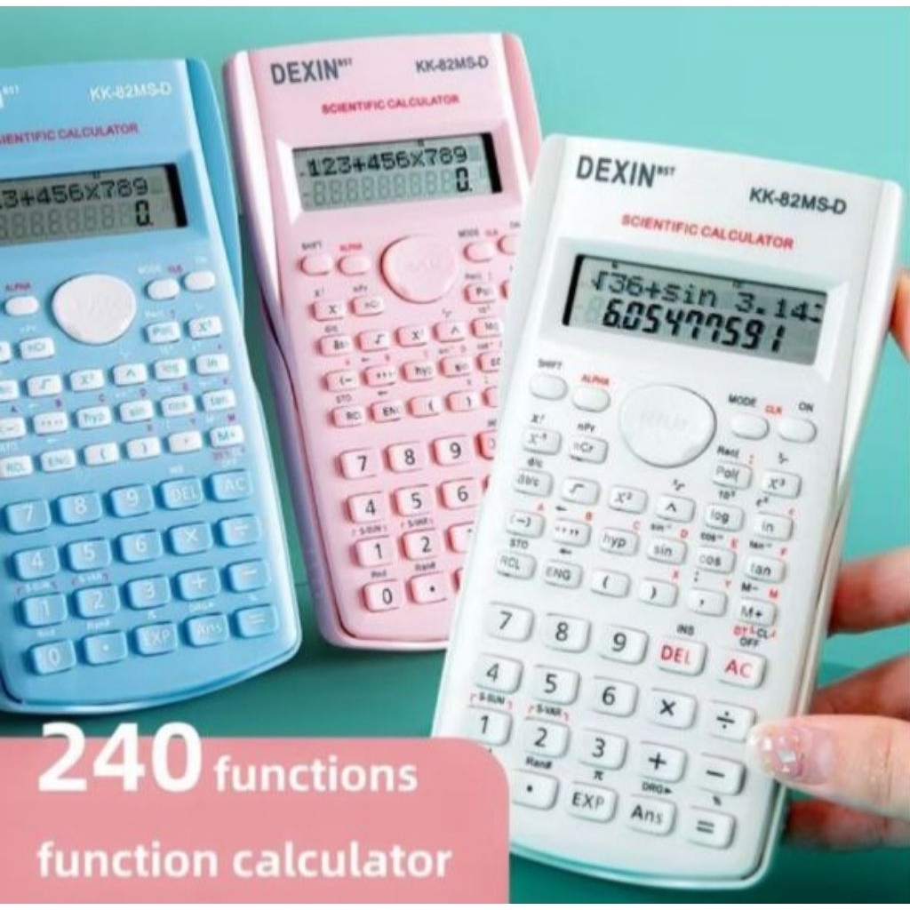 

KALKULATOR DEXIN 240 FUNGSI / KALKULATOR ILMIAH / SCIENTIFIC CALCULATOR MATH