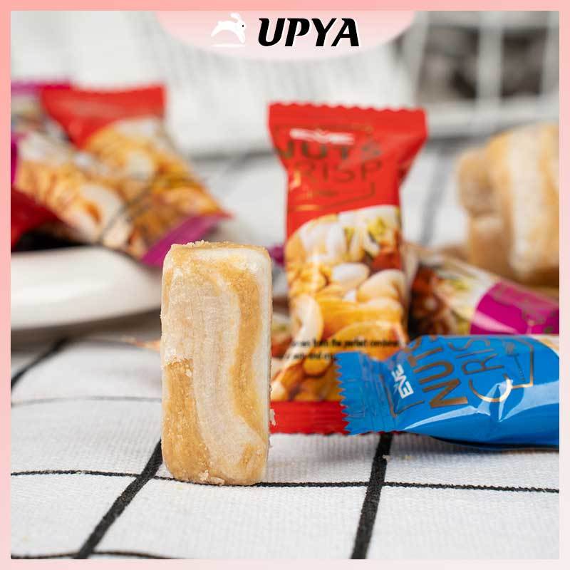 

UPYA Mixed Nuts Crispy Permen permen kacang bergizi dan lezat, permen kacang renyah Makanan yang