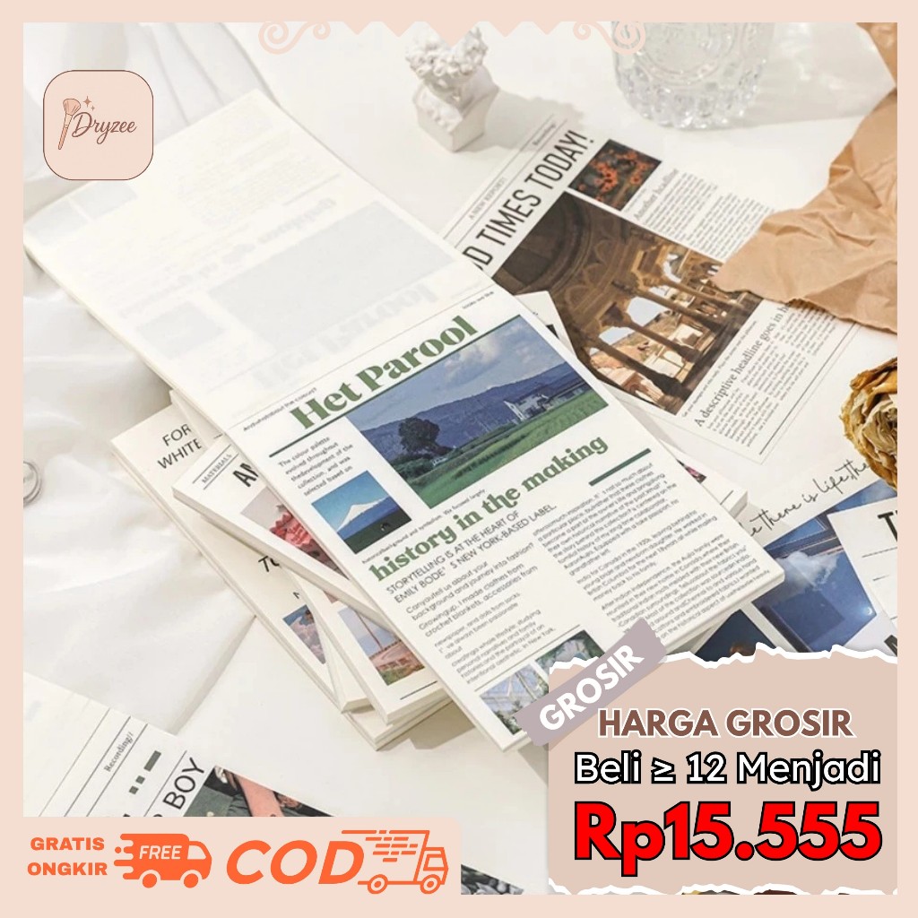 

50 Lembar Scrapbook BUJO Kertas Deco Note Kertas Aesthetic Kerta Majalah Dekorasi - MB06