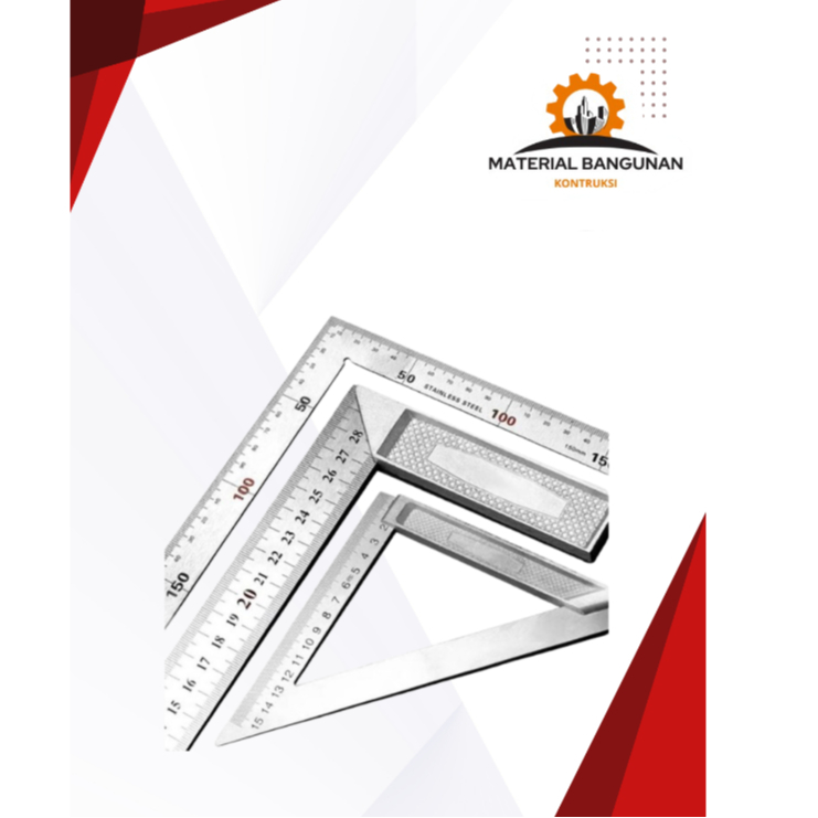 

PENGGARIS SIKU BESI TUKANG / TRIANGLE RULER - 200MM HIGH QUALITY