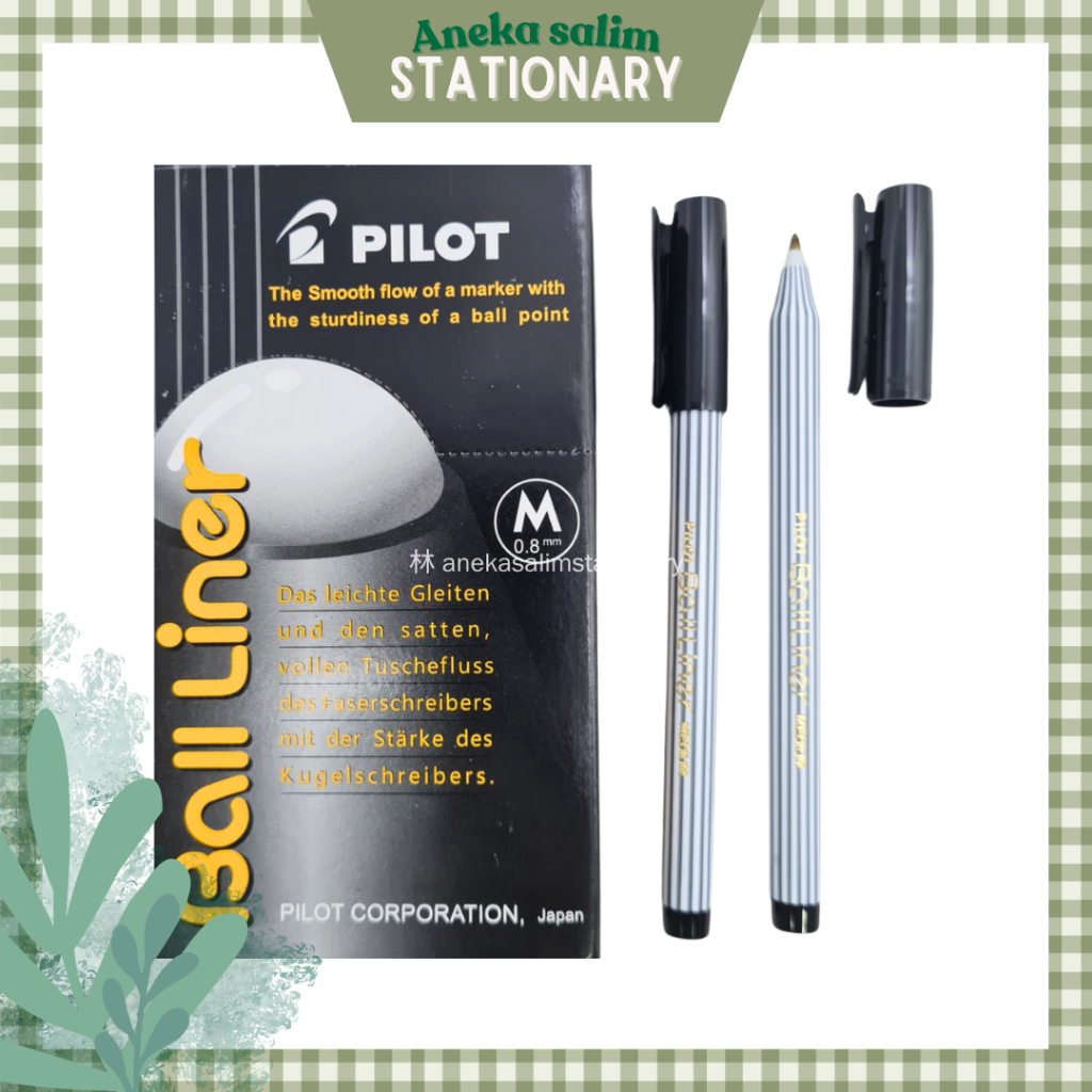 

Anekasalim - (1 lusin) Pena Pilot Ball liner/Pulpen Pilot Balliner / Bolpoin Ball Liner 0.8 mm - 1 lusin isi 12 pcs