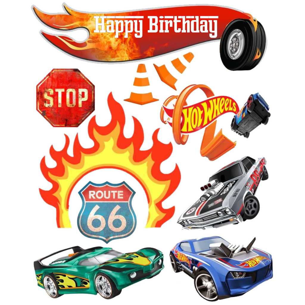 

TOPPER CAKE ULANG TAHUN / HIASAN KUE HOT WHEELS