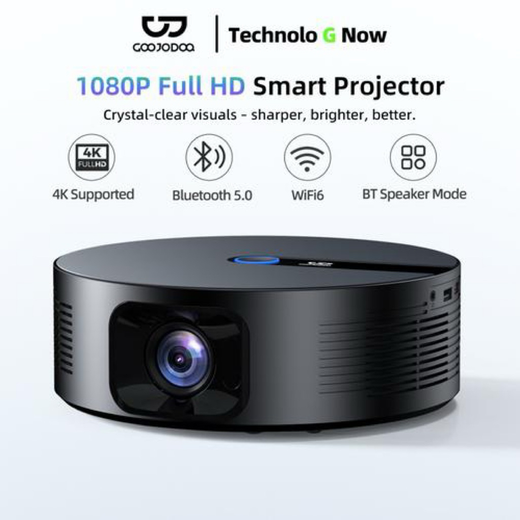 GOOJODOQ Wifi 4k Proyektor Full HD 1080p 15500 LM Suporta Android Sincronizando a Tela do Smartphone