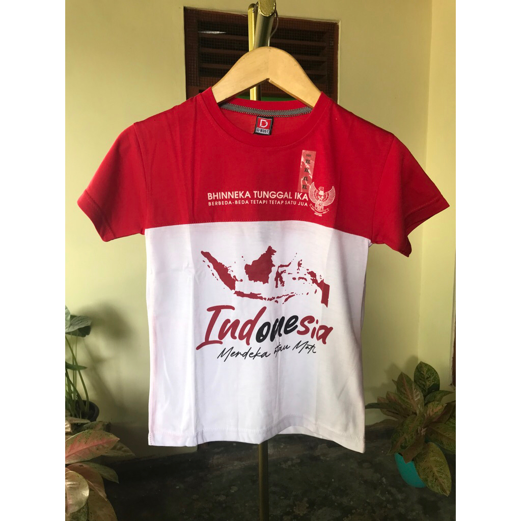 Kaos Anak merah putih // Atasan kaos anak merah putih