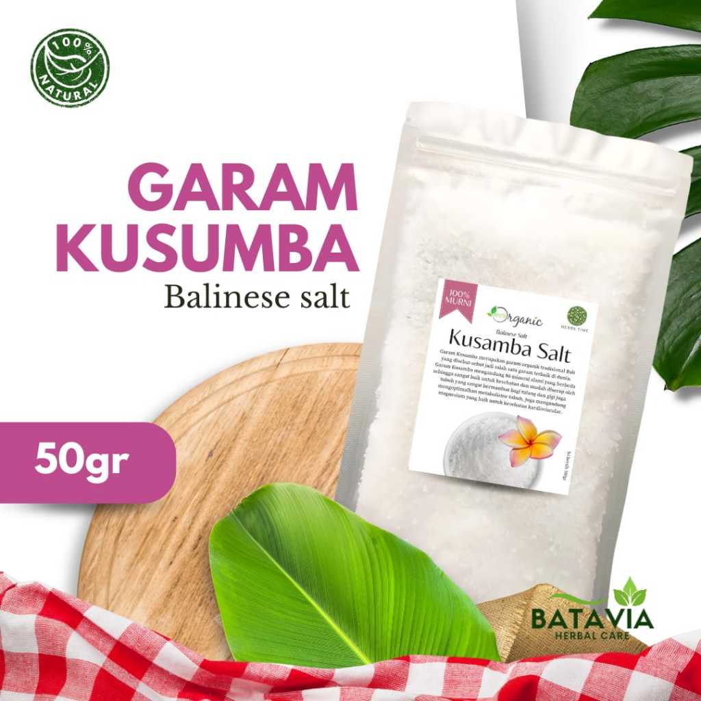 

Garam Kusamba Bali Organik Kusamba Sea Salt Premium Herbs Time