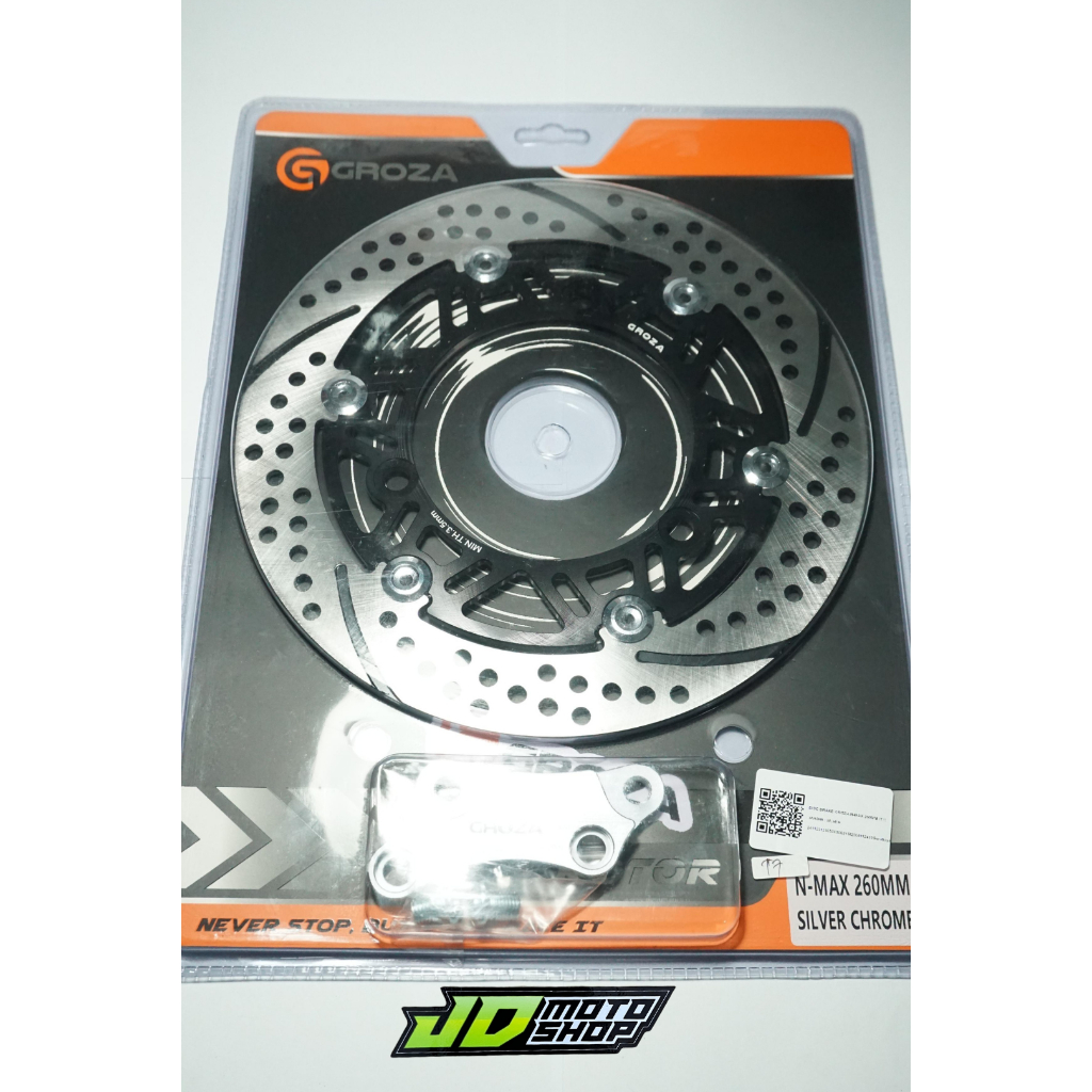 DISC BRAKE NMAX 260 DISCBRAKE NMAX GROZA PIRINGAN CAKRAM DEPAN NMAX 260 GROZA SILVER CHROME