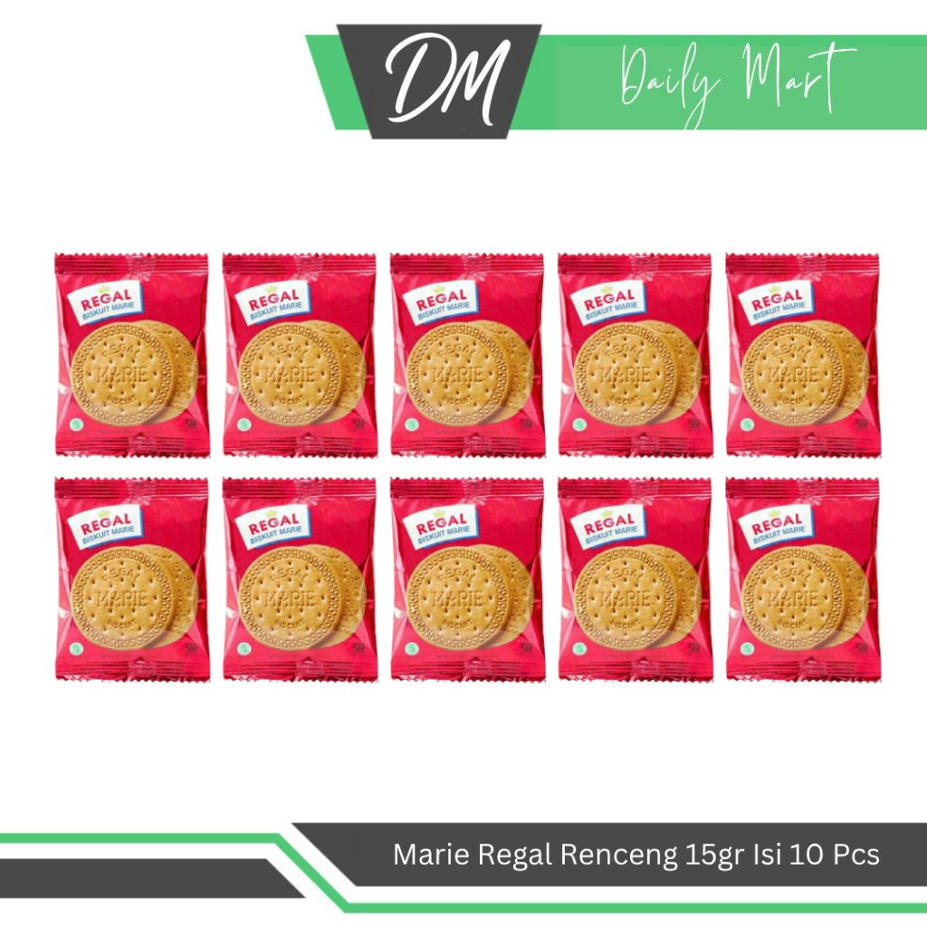 

Marie Regal 15gr 1 Renceng Isi 10 Pcs - Biskuit Premium Enak Murah Sehat