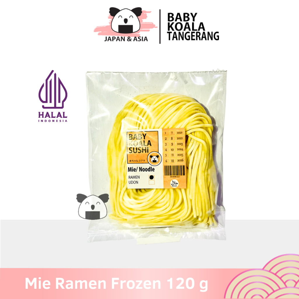 

MIE RAMEN Plain Frozen 120 g Halal | Tanpa Bumbu -BKT