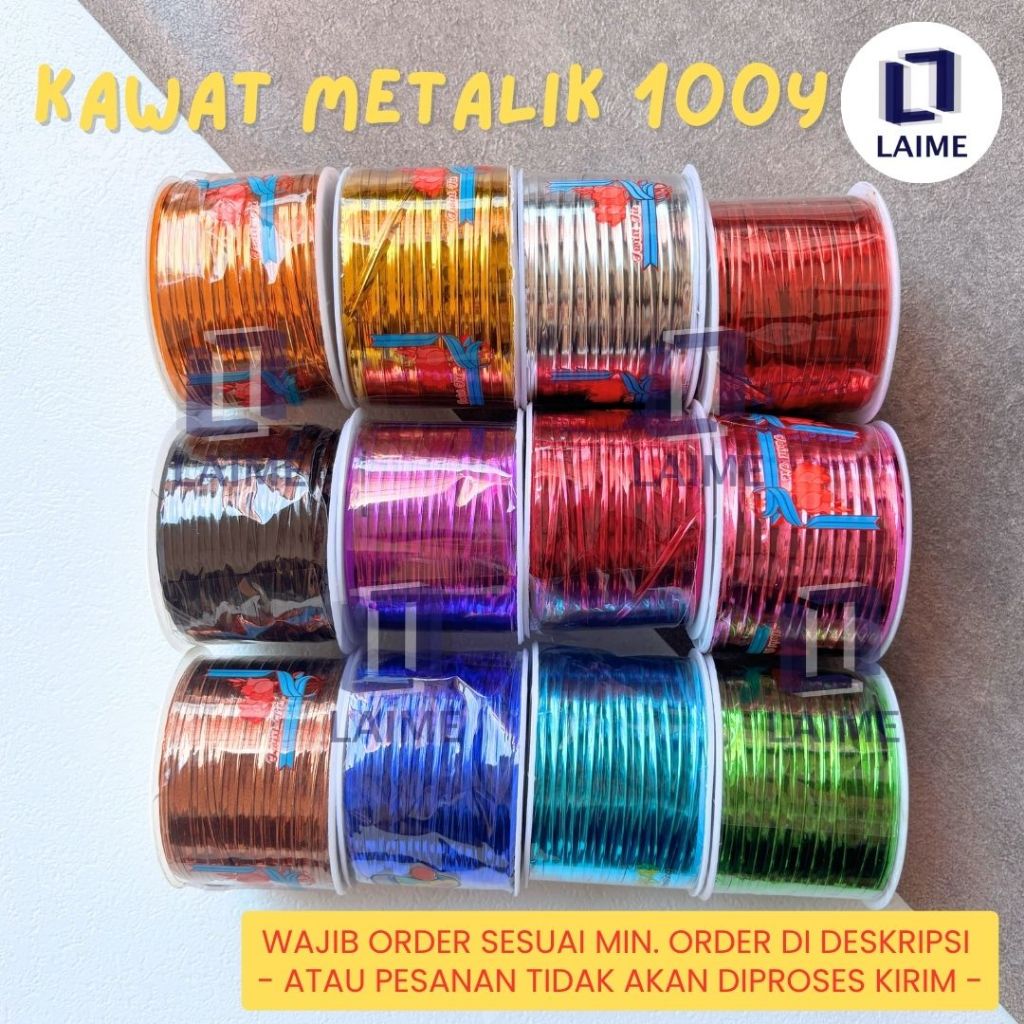 

100 Yard - Kawat Metalik Sovenir / Kawat Souvenir Twist Tie