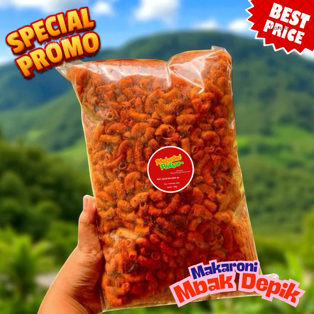 

Makaroni Pedas 250g Untuk Kamu yang Suka Tantangan Makanan Pedas, Dijamin Bibir Bergetar Nikmat