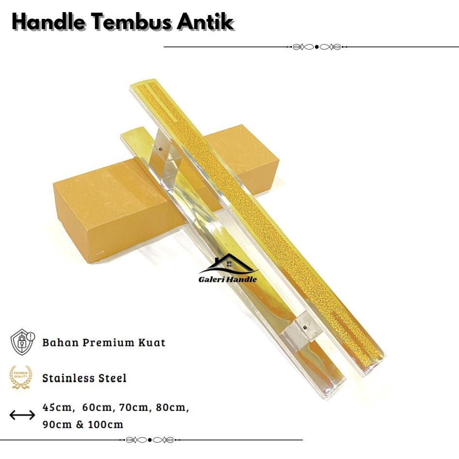 Handle Pintu Tembus Antik Tarikan Pintu Gagang Pintu Minimalis Elegan Mewah, Handle Tembus Jembatan 