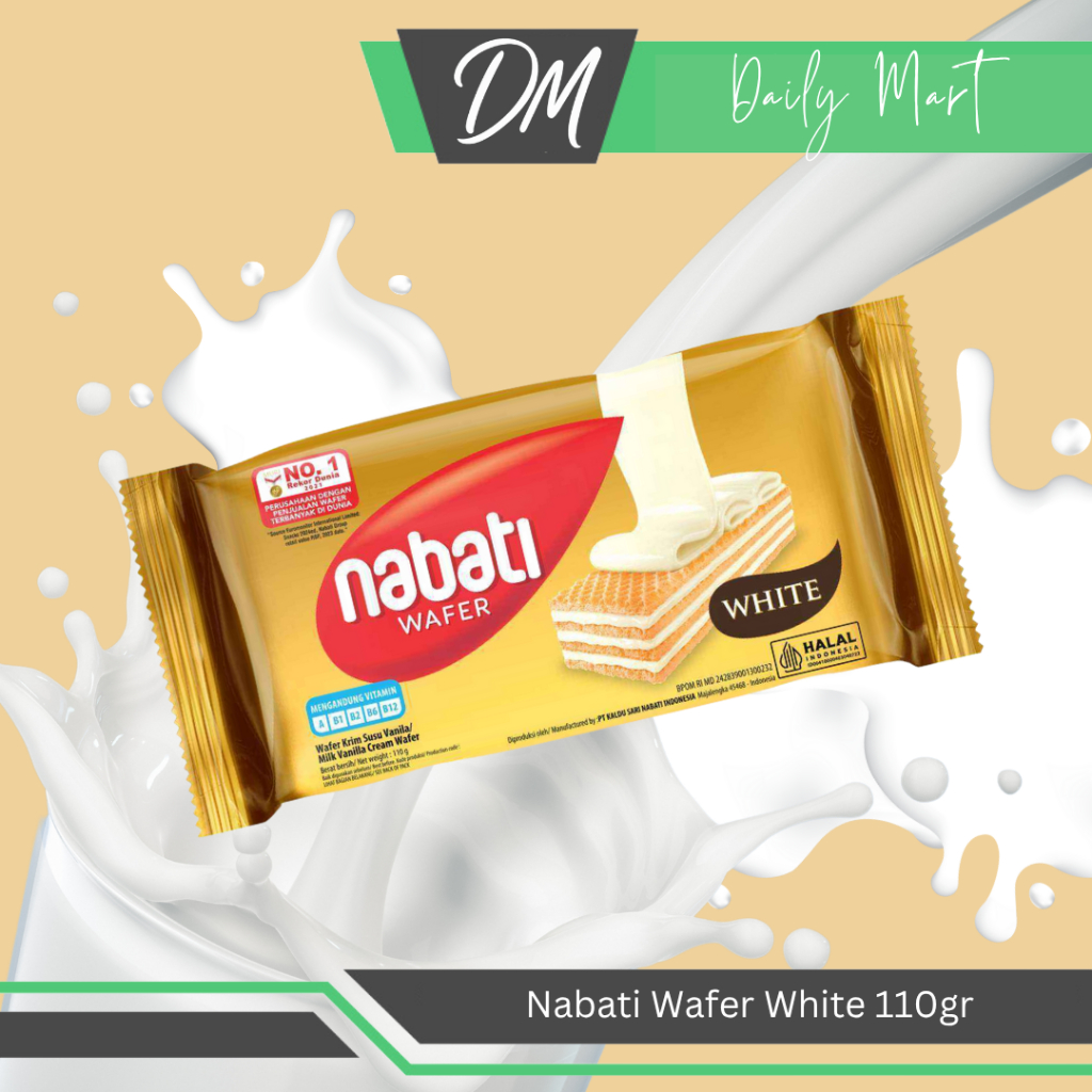 

NABATI Wafer White 110 gr - Cemilan Rasa Susu Vanila Enak dan Murah