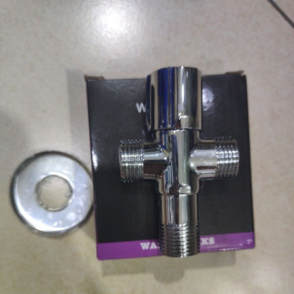 stop kran T WW8041-60 Stainless (fungsi pengunci air untuk closed/wastafel/kran)