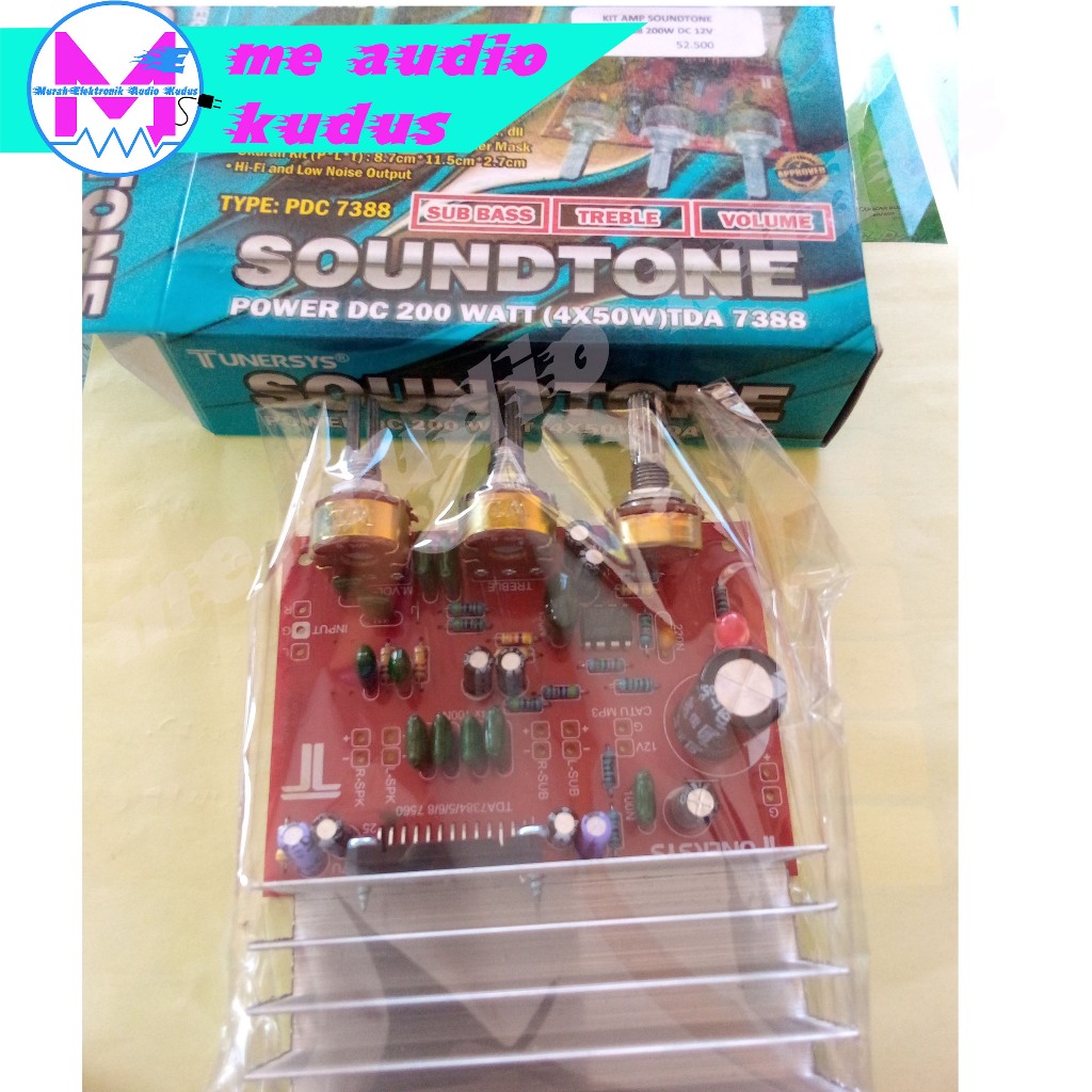 KIT AMPLIFIER  SOUNDTONE TDA7388 200W DC 12VOLT