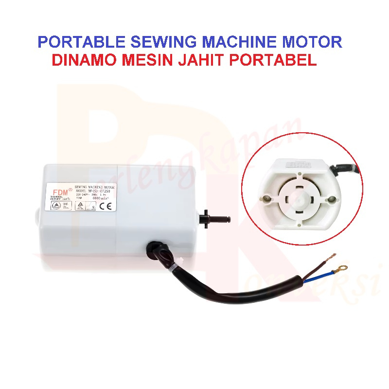 Dinamo Motor Mesin Jahit Portable SINGER MESSINA BUTTERFLY FDM HF(S)-07250 HF(S)-06250 Sewing Machin