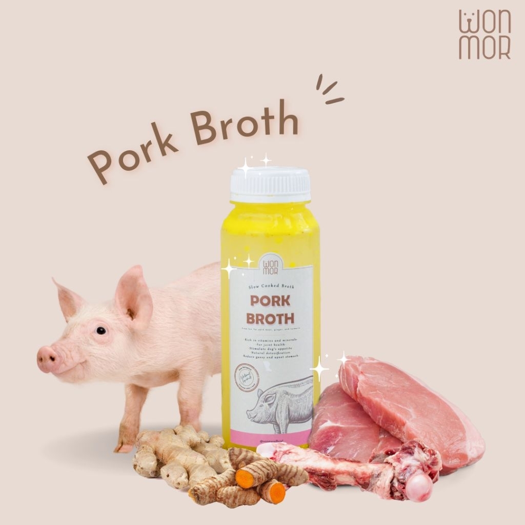 

PORK BROTH - WONMOR slow cooked pork broth for dog - kaldu babi untuk anjing