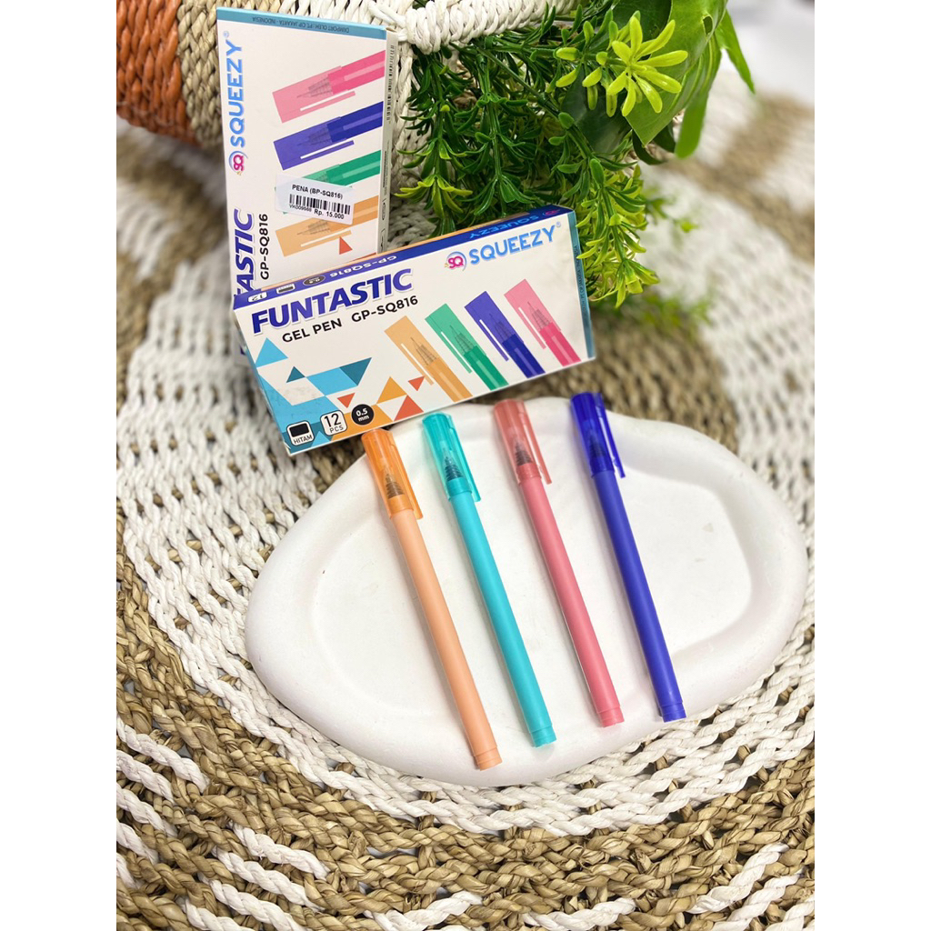

Pulpen GEL 0.5mm Hitam GP-SQ816 FUNTASTIC