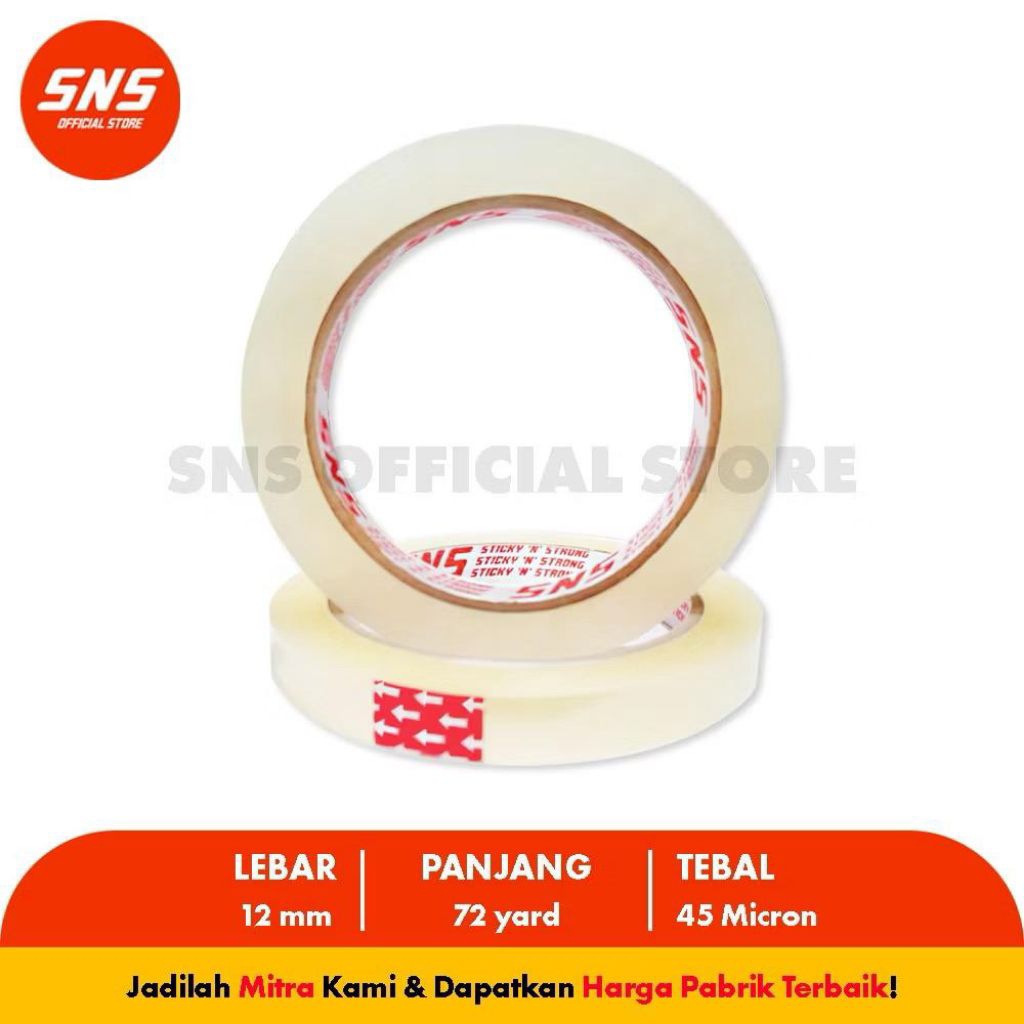 

Isolasi Solasi Lakban 1/2 inch 72Yard original SNS