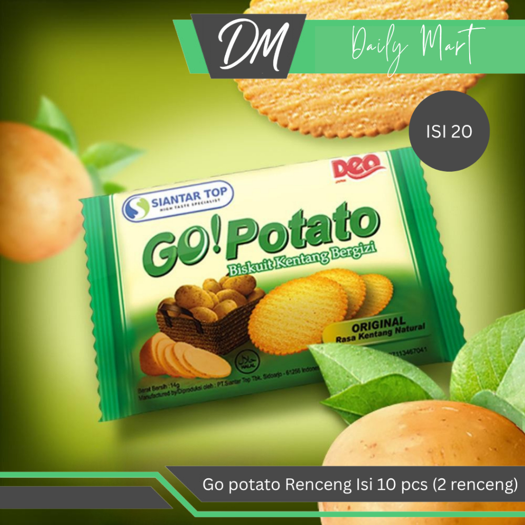 

Gopotato Renceng Isi 20 pcs x 8gr (2 Renceng) - Cemilan Kentang Enak Murah Original Bergizi