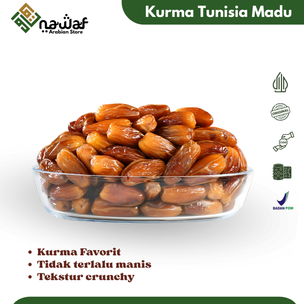 

Kurma Madu Tunisia tanpa tangkai Deglet Nour Tunisia