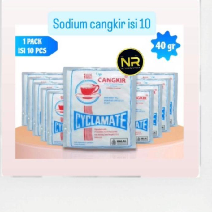 

Sodium cangkir 1pak isi10pcs 40gram/pemanis buatan/biang gula