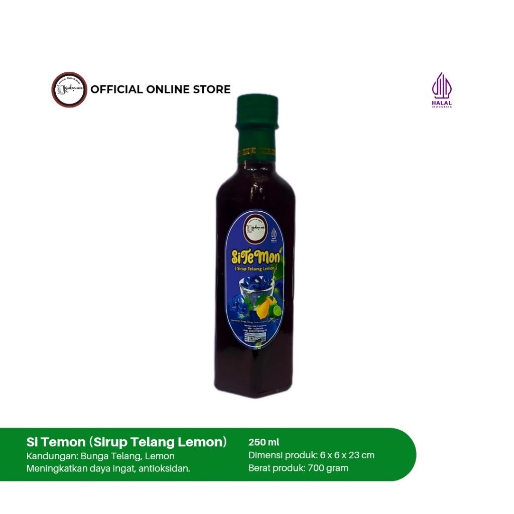 

Sirup Telang Lemon 250ml dan 500ml Botol Kaca Unjukan Solo/ Meningkatkan daya ingat, Antioksidan