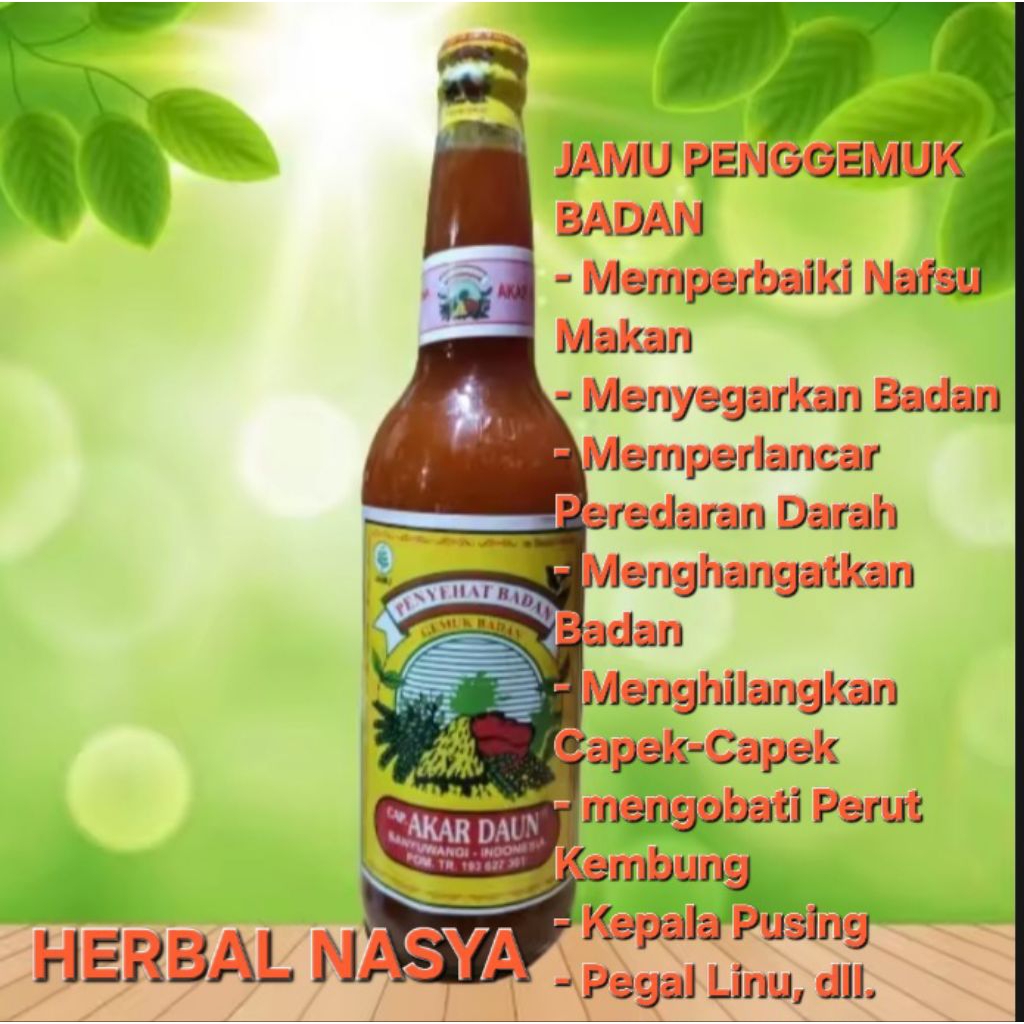 

JAMU AKAR DAUN PENYEHAT BADAN 600ML