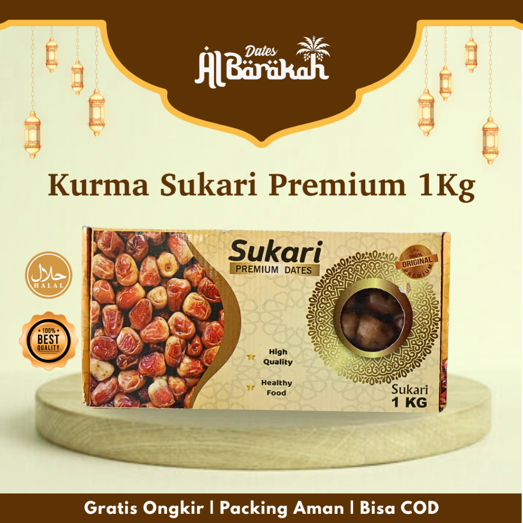 

Kurma Sukari Premium Original Timur Tengah Oleh oleh Haji dan Umroh Kemasan 1Kg Tebal Manis Lembut
