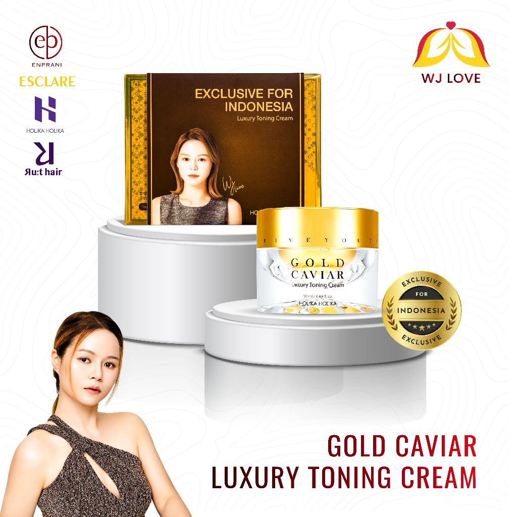 [Holika Holika] Prime Youth Gold Caviar Luxury Toning Cream Perawatan Vitamin Wajah