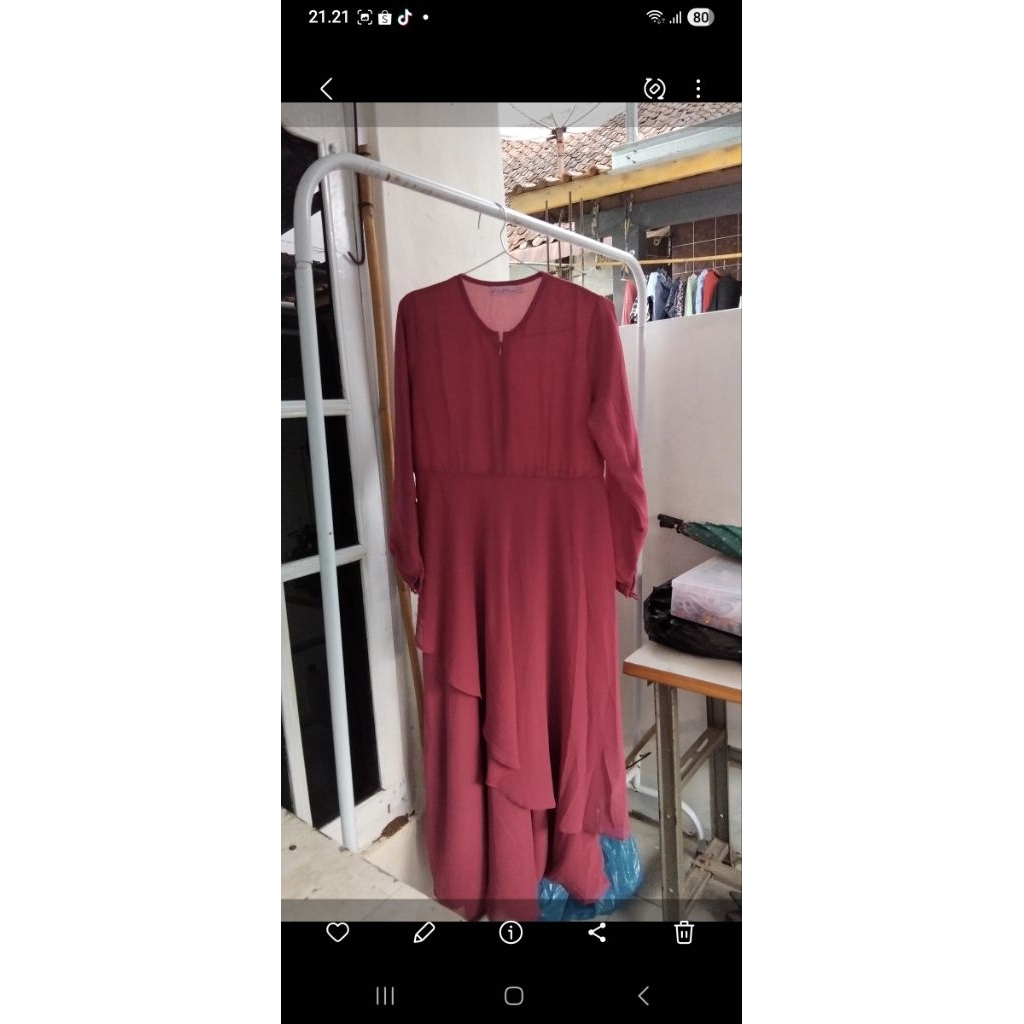 (Preloved) Gamis set hijab