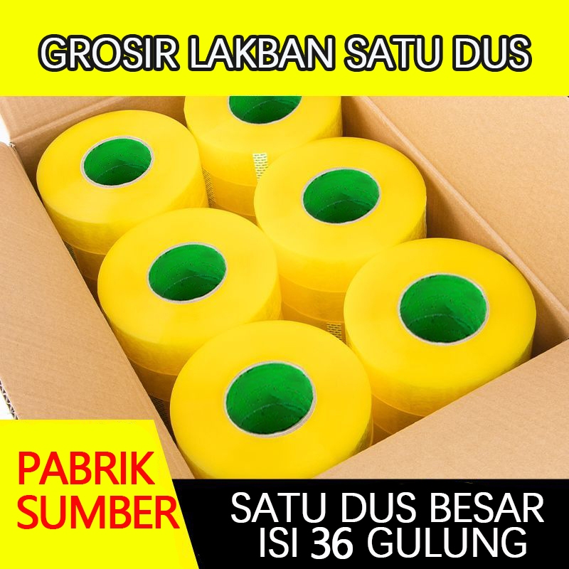 

Lakban bening kuat untuk pengemasan paket ekspedisi – cocok untuk logistik dan penyegelan kardus gulungan besar grosir ekstra lebar dan panjang – 300 meter per gulung