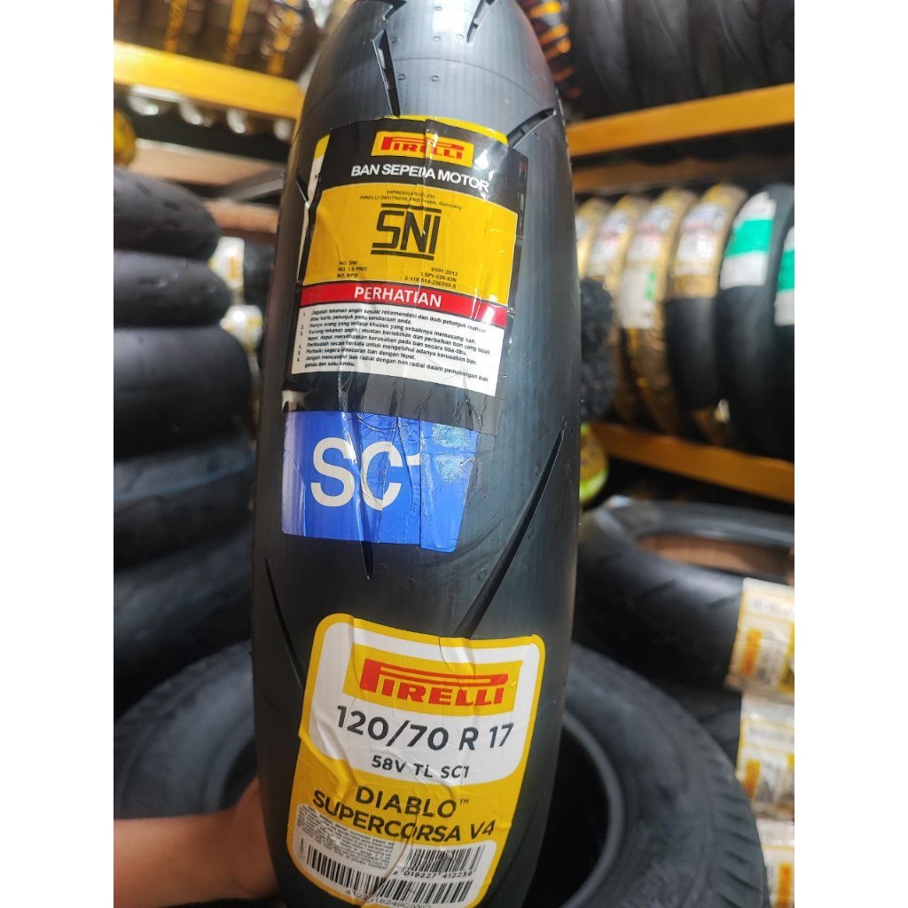 BAN PIRELLI 120/70ZR-17 DIABLO SUPER CORSA V4 IMPORT Ban Motor GTR 150, CBR, MT09, MX KING 150, VIXI