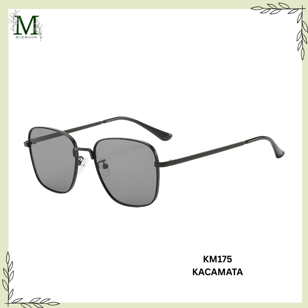 MINMOON - KACAMATA FASHION WANITA&PRIA KM175 KACAMATA HITAM SUNGLASS IMPORT