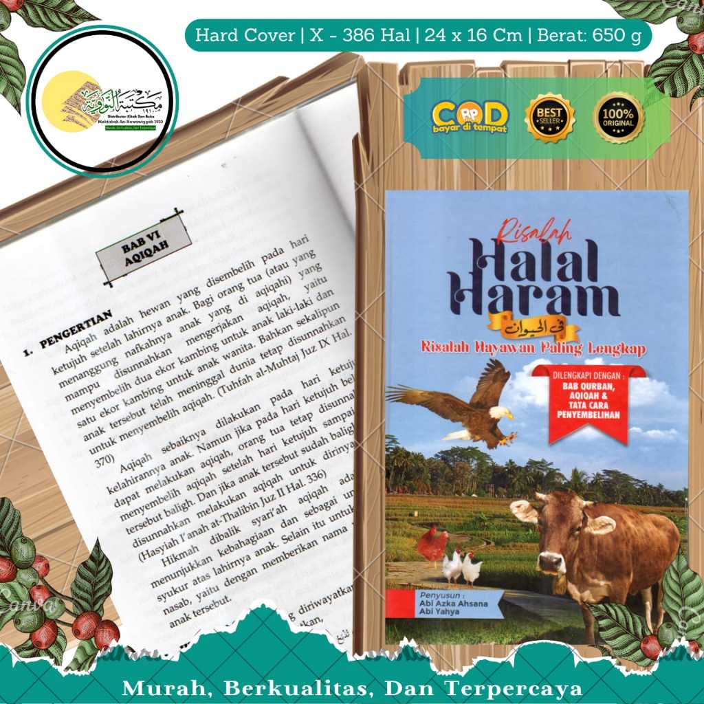 RISALAH HAYAWAN HALAL HARAM DILENGKAPI BAB QURBAN,  AQIQAH DAN TATA CARA PENYEMBELIHAN