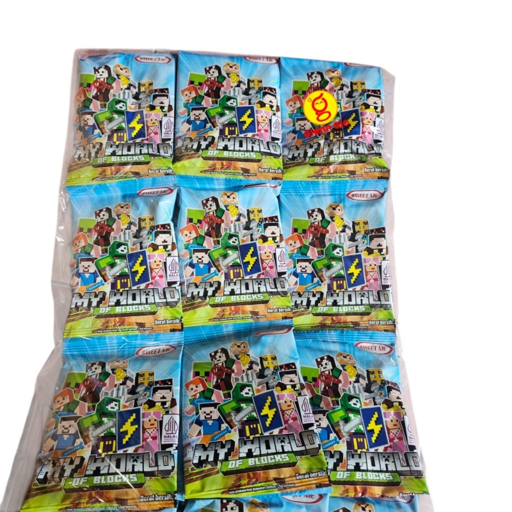 

Permen Keras Hard Candy Berhadiah Lego MinCraft My World of Blocks Sweet Me Renceng isi 10 pcs