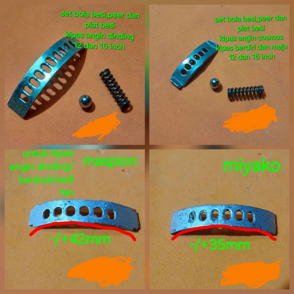 set bagian leher kipas angin cosmos.