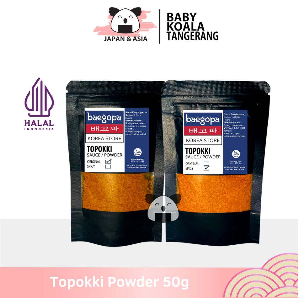 

TOPOKKI SAUCE POWDER Original & Spicy 50 g Halal | Kuah Tteok Instan -BKT