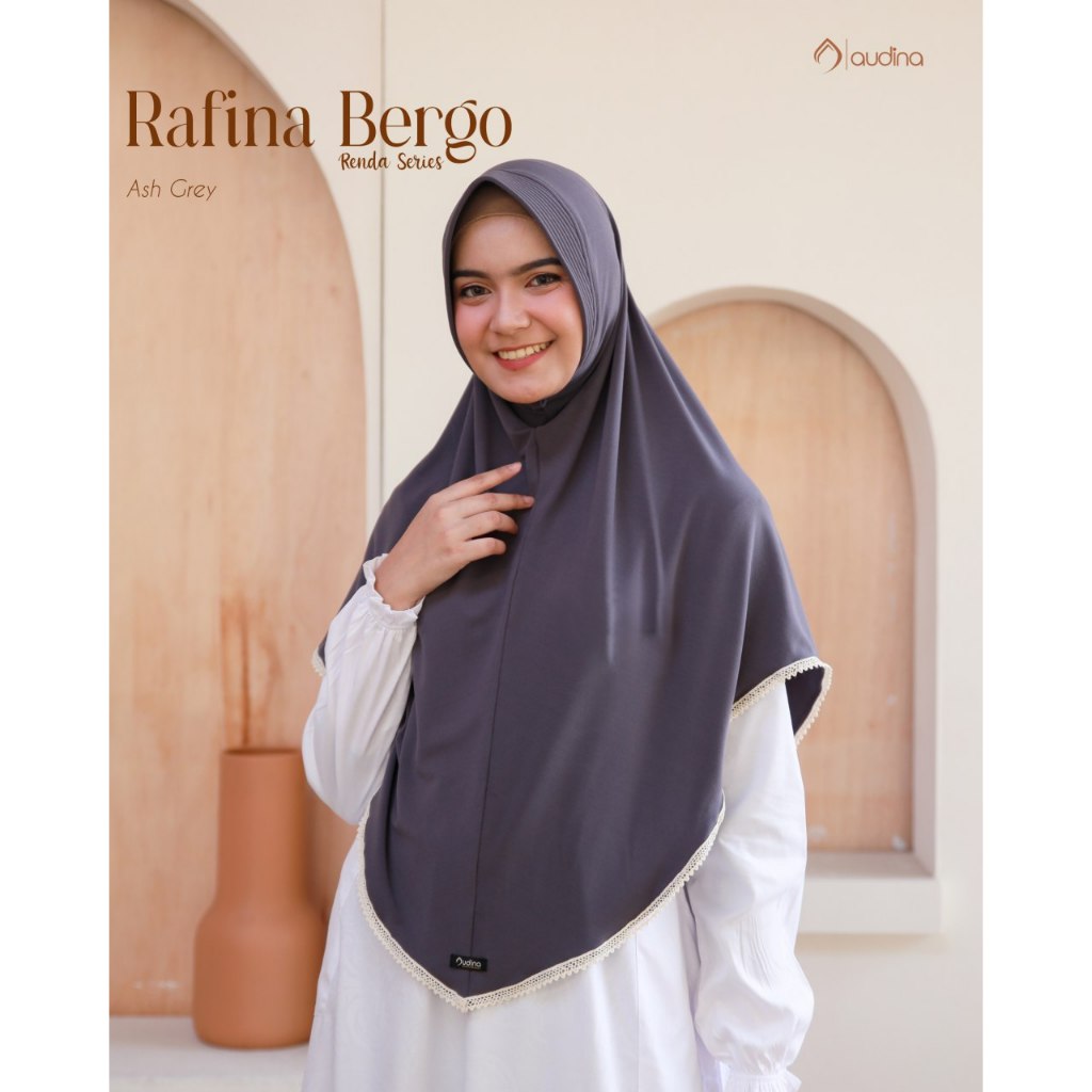 RAFINA BERGO RENDA/ JILBAB INSTAN/ FLASH SALE// PET ANTEM/ JERSEY PREMIUM/ ORI AUDINA HIJAB