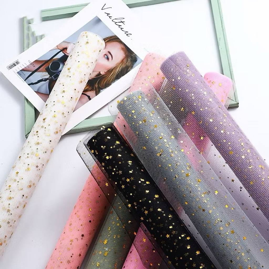 

kain jaring bintang bulan buket