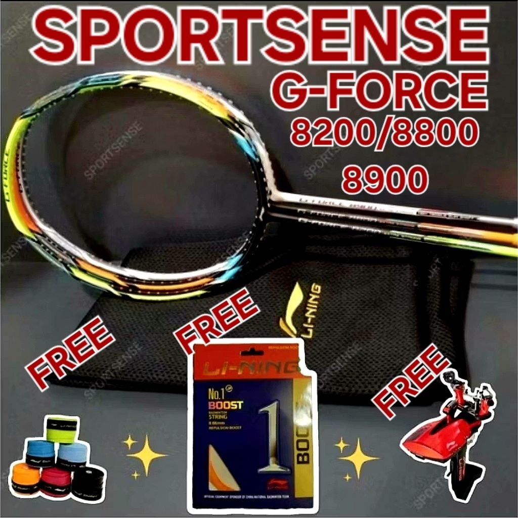 Raket Bulutangkis Badminton Lining G-Force GFORCE G Force 8200 8800 8900 ES Extra Strong Original Bo