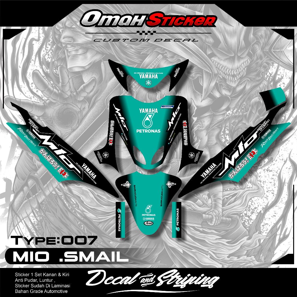 Stiker Full Body MIO SPORTY MIO SMILE - Decal Sticker Variasi Motor MIO Bisa Custom Nama. ADT.07