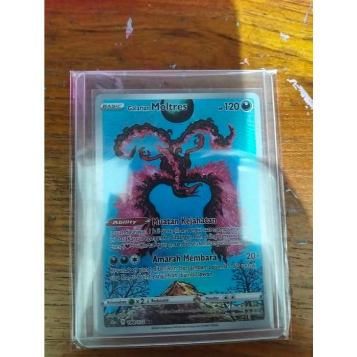 AR galarian moltres kartu pokemon
